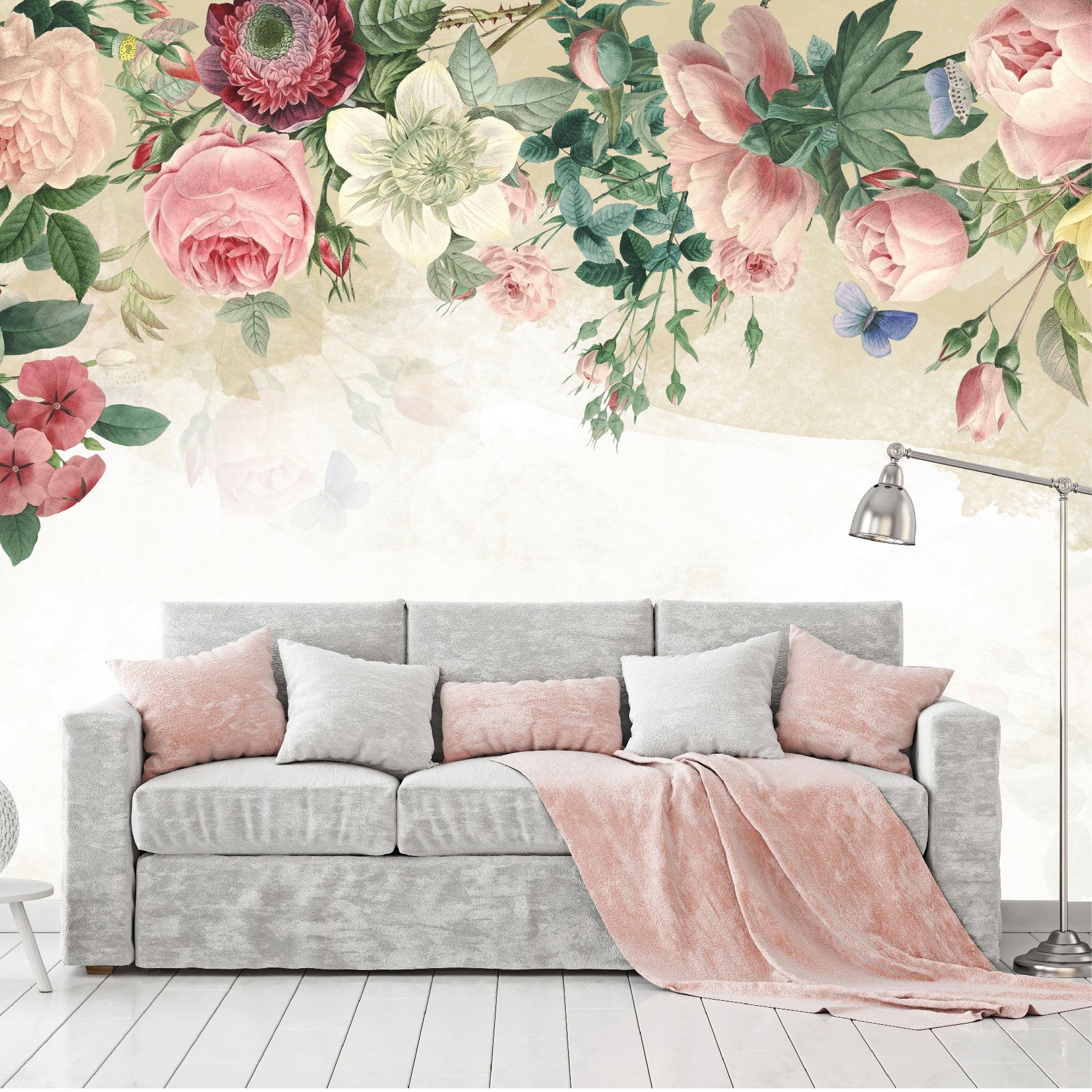 Mural Tropical Enredadera de Rosas - MT221