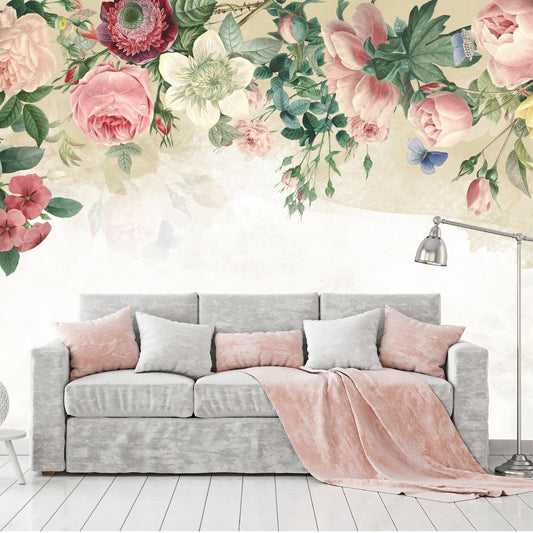 Mural Tropical Enredadera de Rosas - MT221