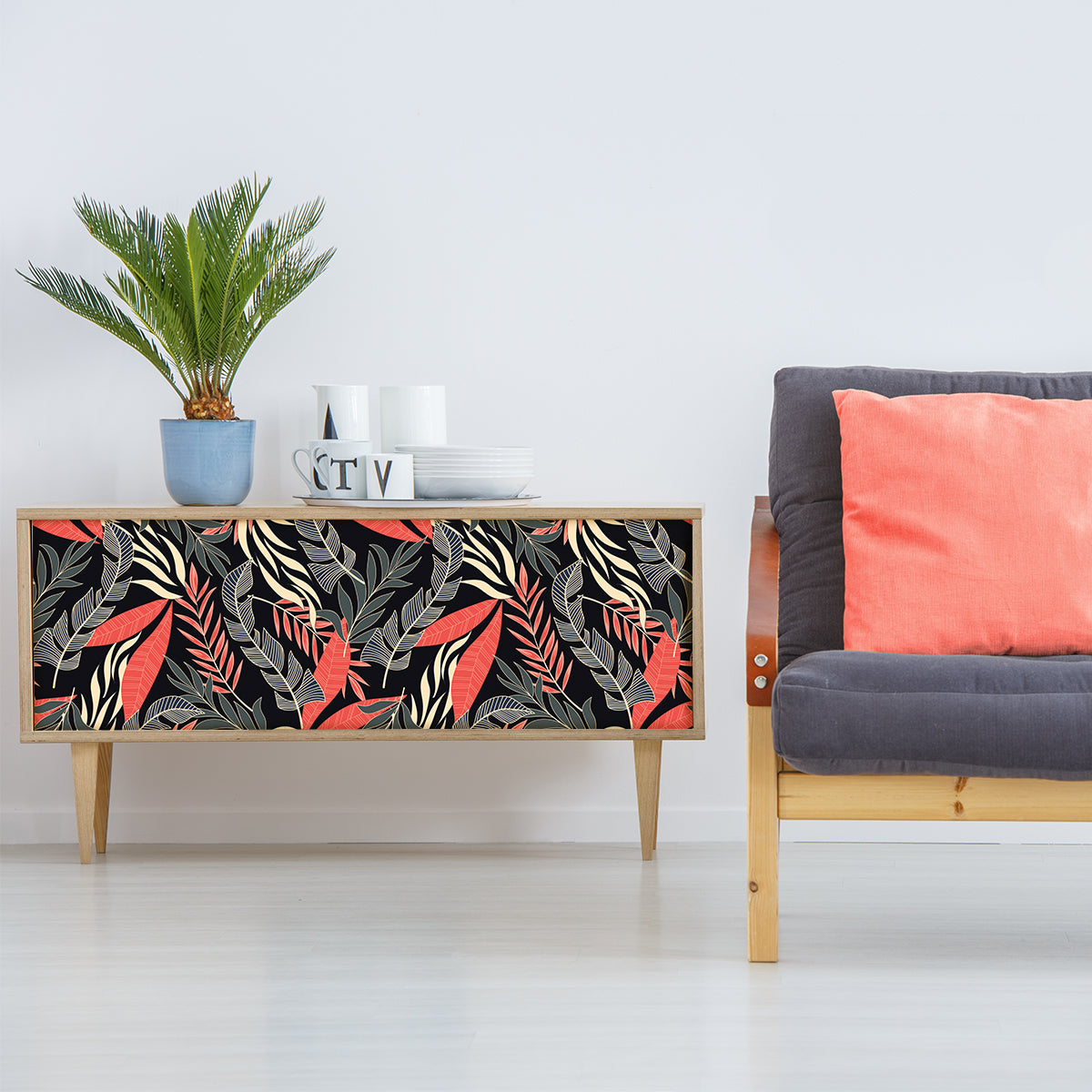 Vinilo Tropical para Muebles Modelo 1309