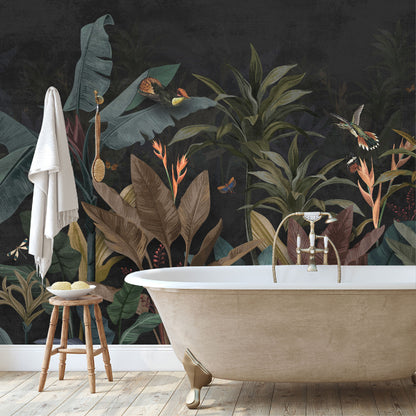 Mural Jungla Vintage Fondo Oscuro - MT250