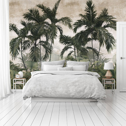 Mural Jungla Tropical con Hojas de Palma - MT145