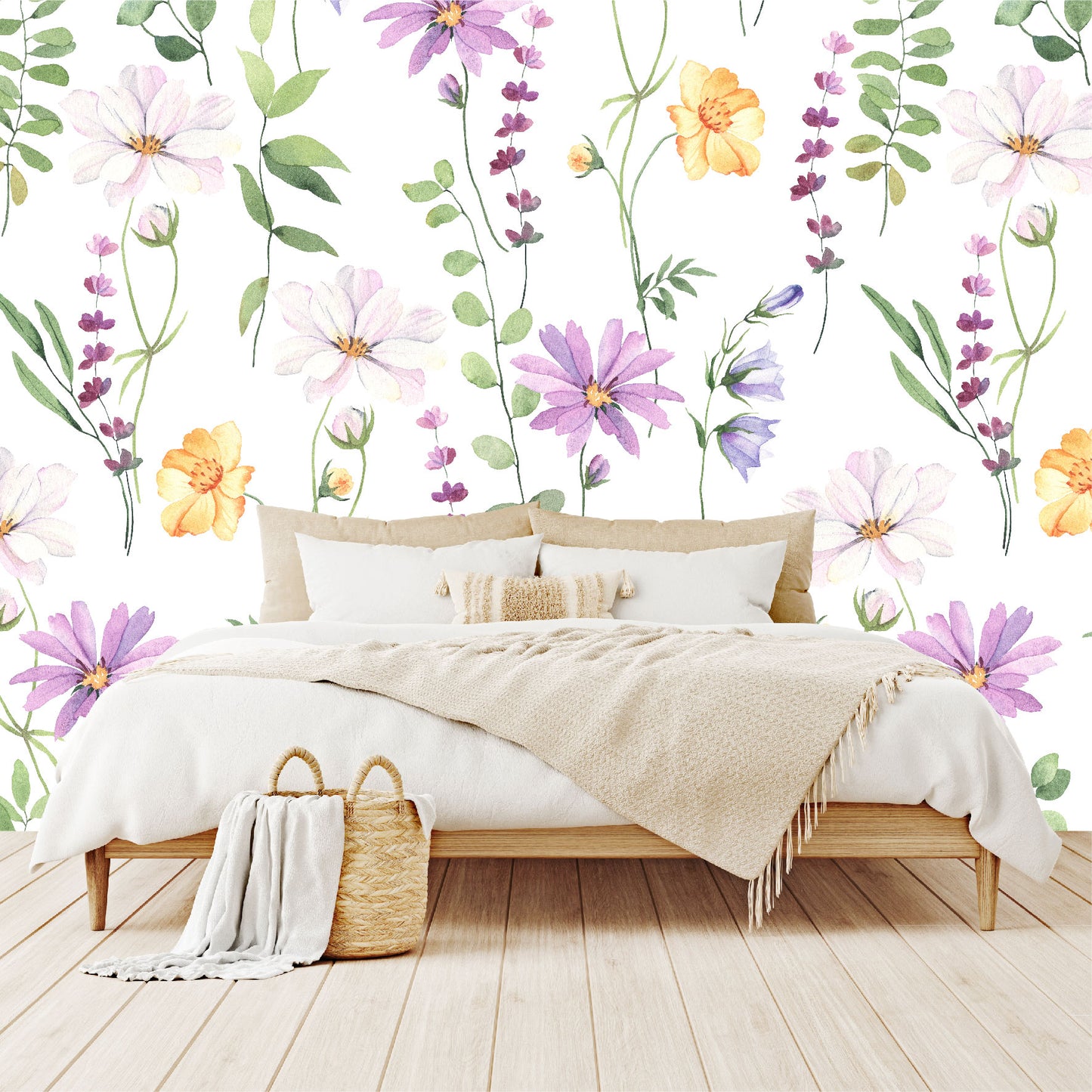 Mural Tropical Flores Coloridas - MT188