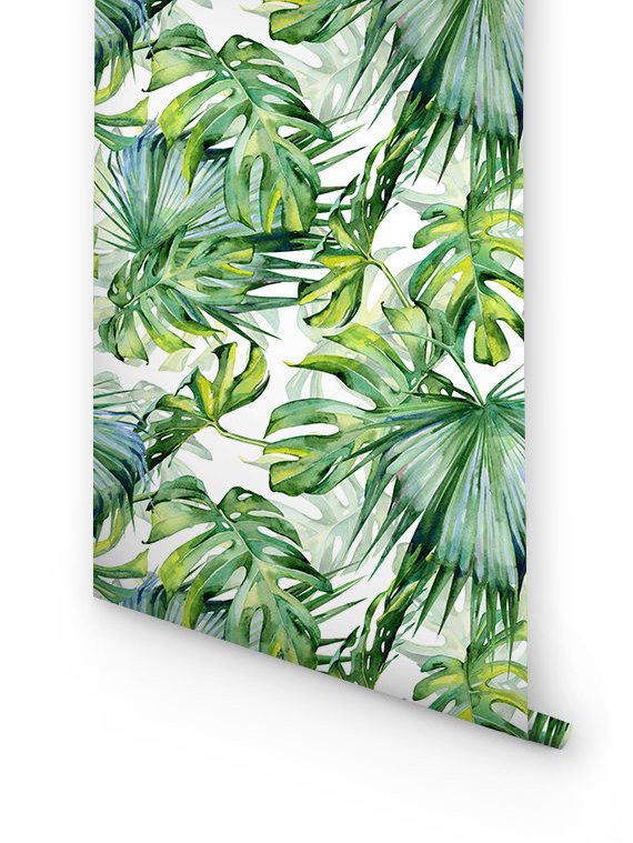 Vinilo Mate Hojas Tropicales Mod 17