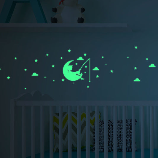 Niño en la luna con estrellas - VF028