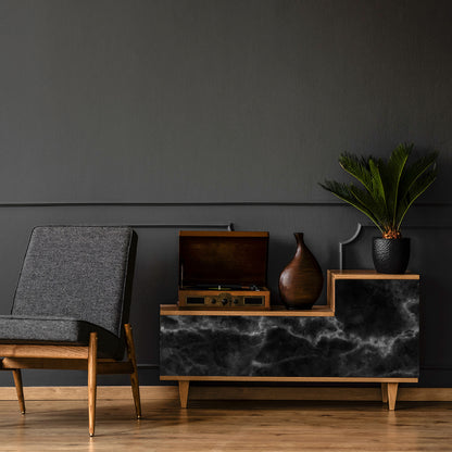 Vinilo Autoadhesivo Simil Marmol Negro - MM002