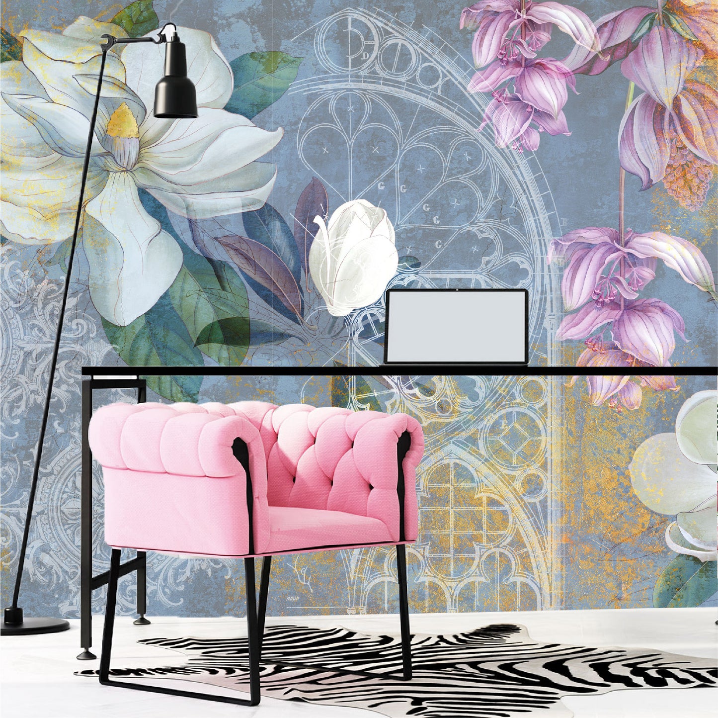 Mural Jazmines y Magnolias - MT343