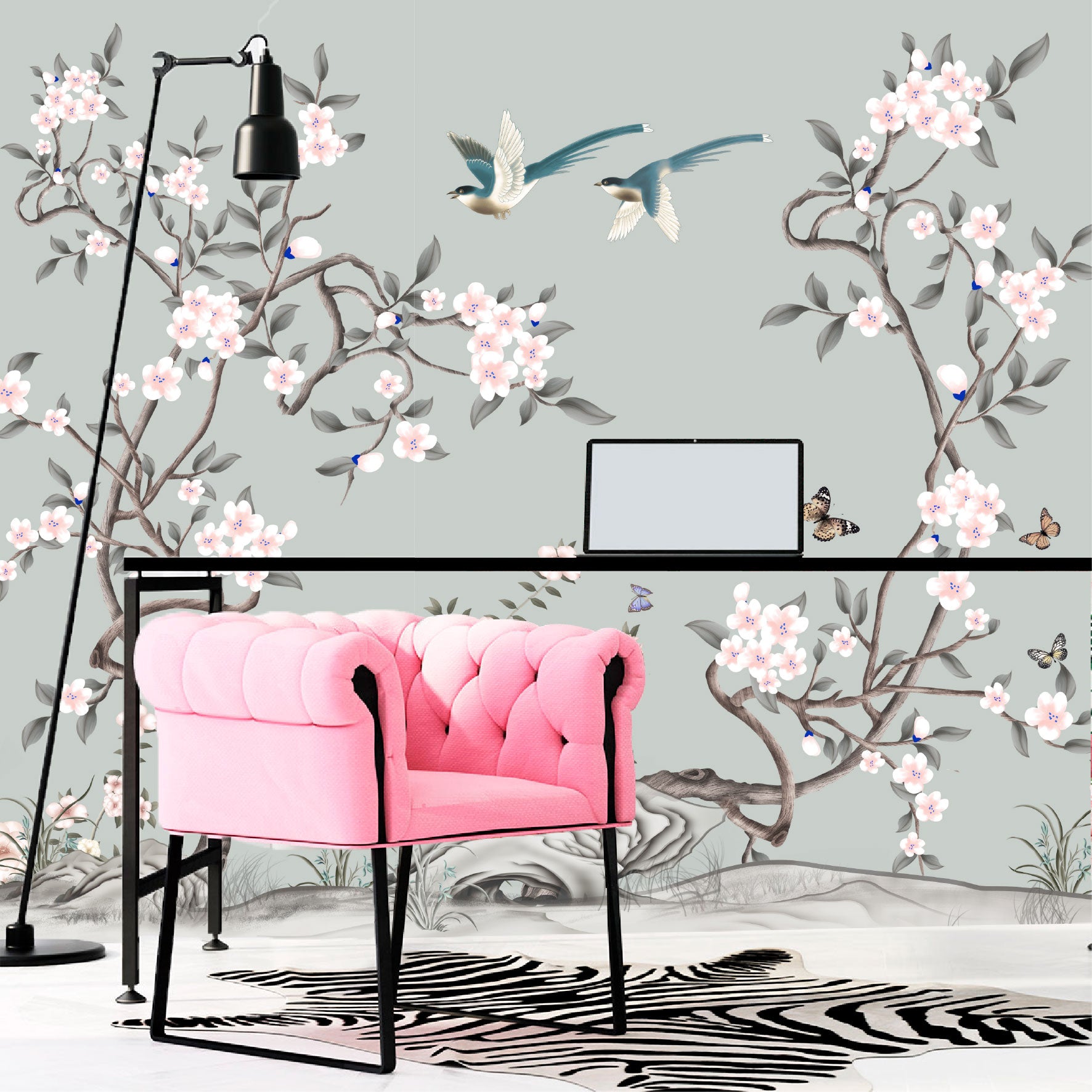 Mural Tropical Floral - MT558