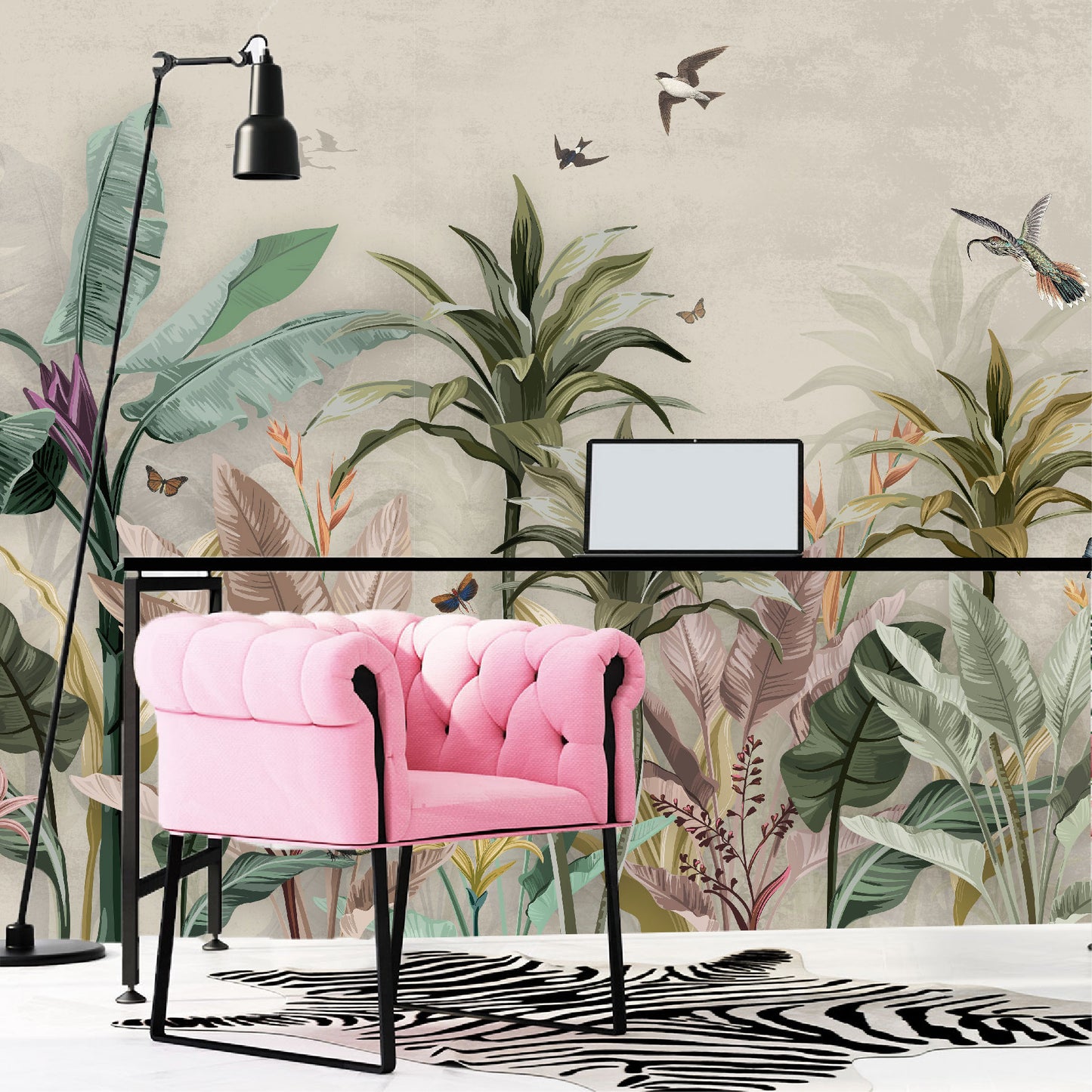 Mural4 Jungla Vintage Fondo Claro - MT251
