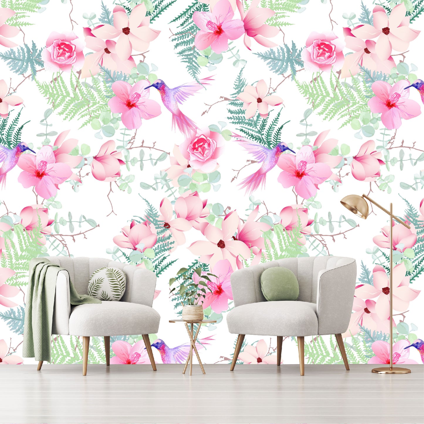 Mural Tropical Colibríes - MT220