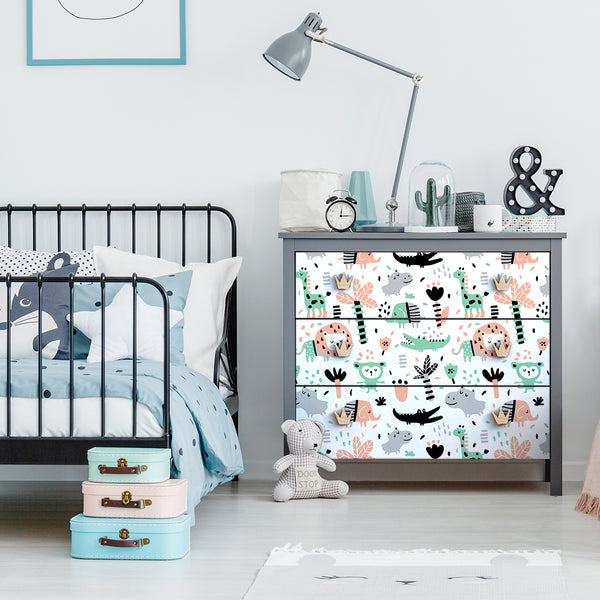 Vinilo para Muebles Animales y Palmeras - MI025