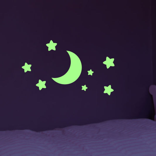 Luna con Estrellas Fotoluminiscentes - VF018