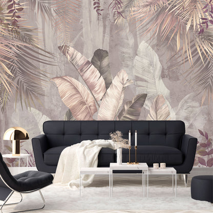 Mural Hojas Tropicales Vintage - MT481