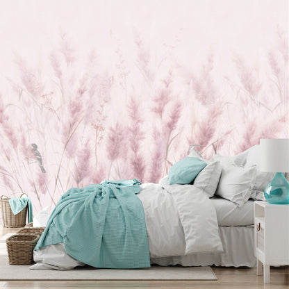 Mural Plumas Rosas - MT559