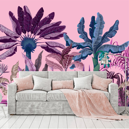 Mural Tropical Jungla Pink - MT225