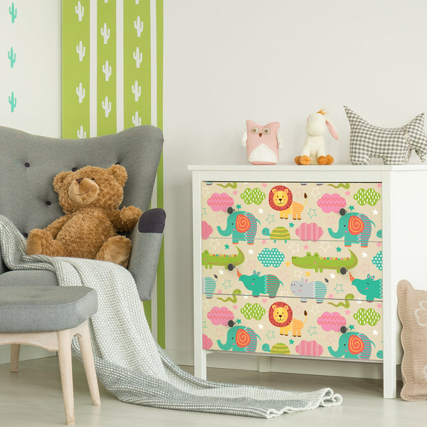 Vinilo para Muebles Animales Africanos - MI031