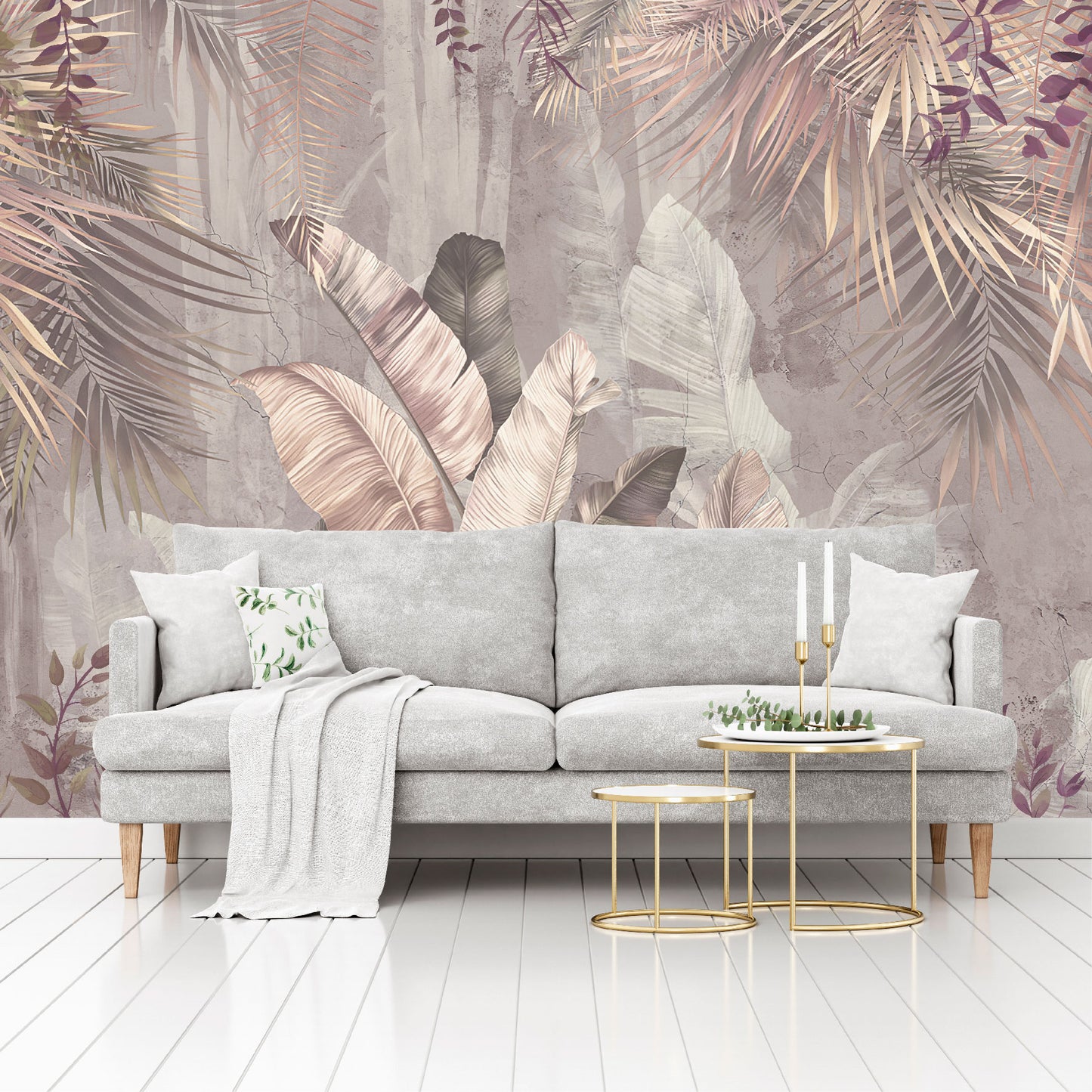 Mural Hojas Tropicales Vintage - MT481