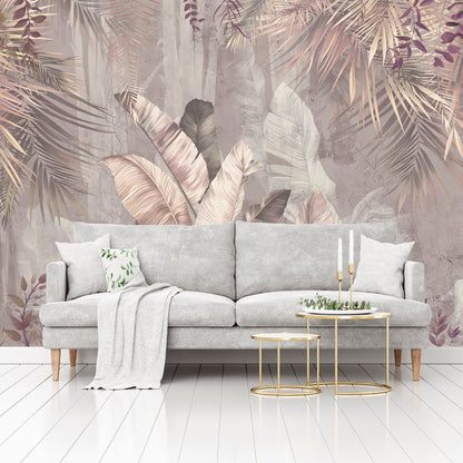 Mural Hojas Tropicales Vintage - MT481