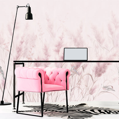Mural Plumas Rosas - MT559