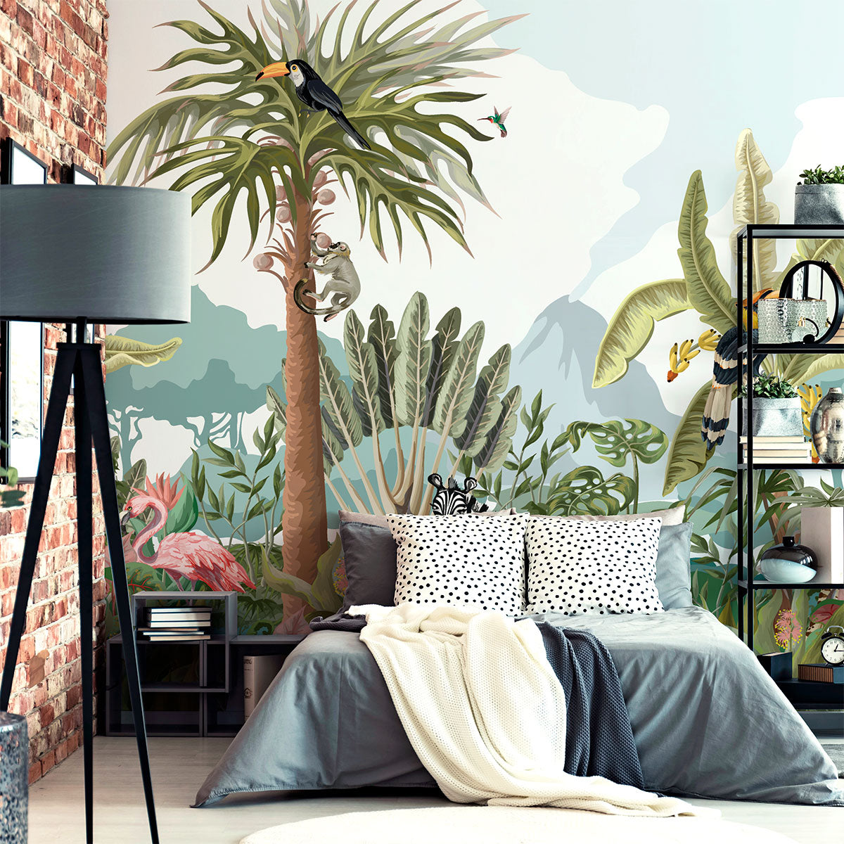 Mural Selva Tropical con Animales - MT133