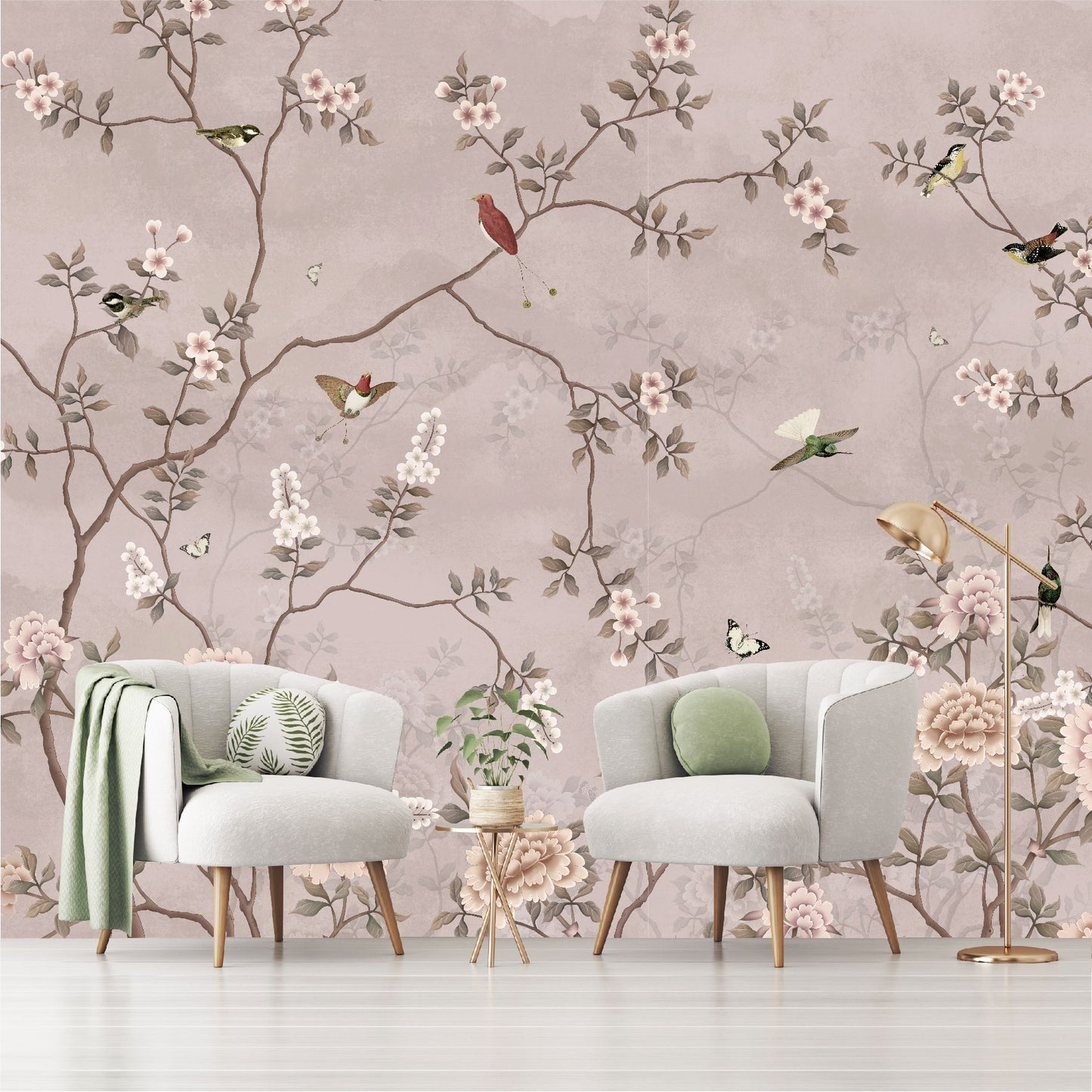 Mural Tropical Campestre Floral - MT310