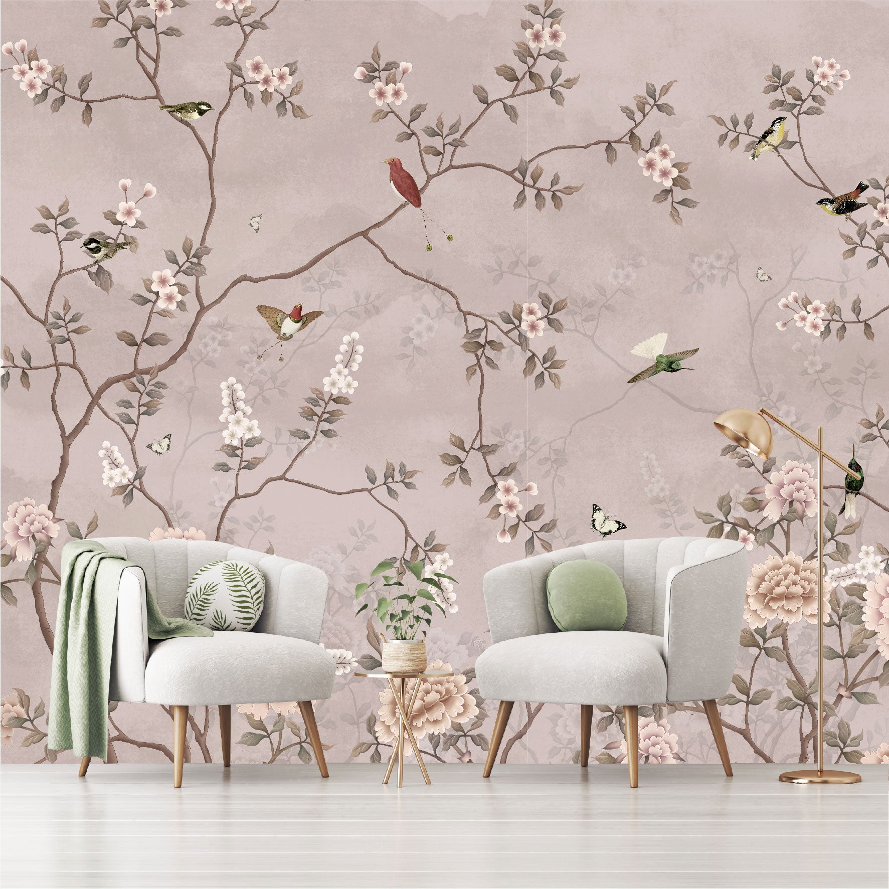 Mural Tropical Campestre Floral - MT310
