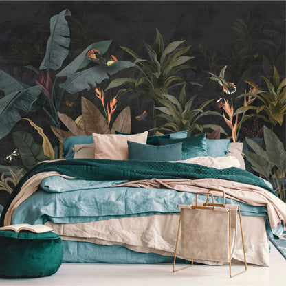 Mural Jungla Vintage Fondo Oscuro - MT250