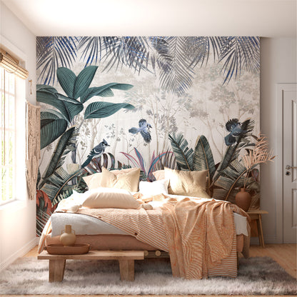 Mural Jardín Tropical con hojas coloridas  - MT439