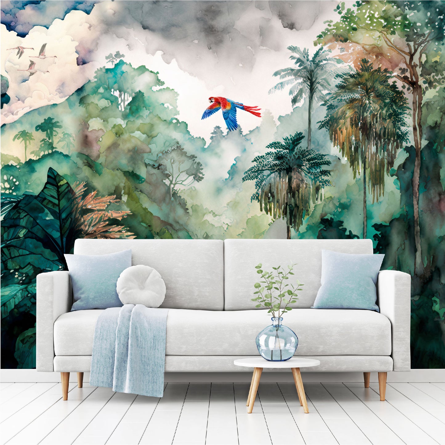 Mural Jungla Tropical Acuarelada - MT324