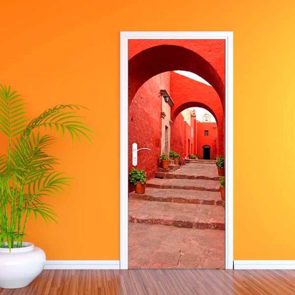 Vinilo Decorativo Para Puertas - Ambiente Mediterráneo - VP007