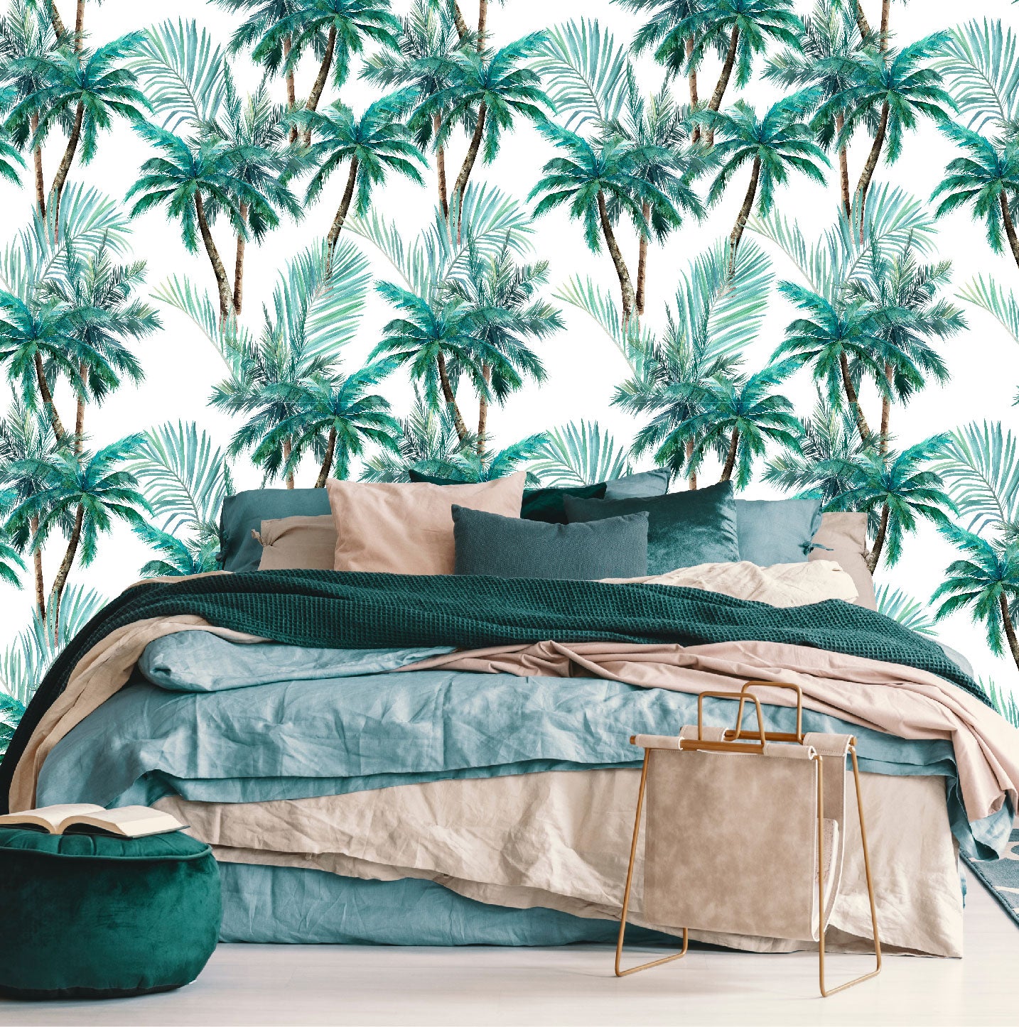 Mural Hojas con Palmeras Tropicales - MT117