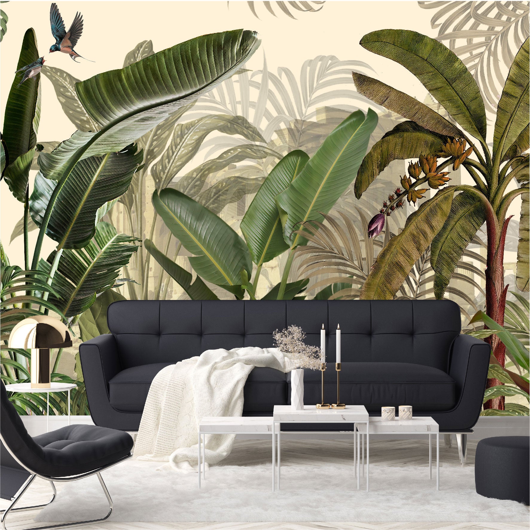 Mural Hojas Tropicales - MT370