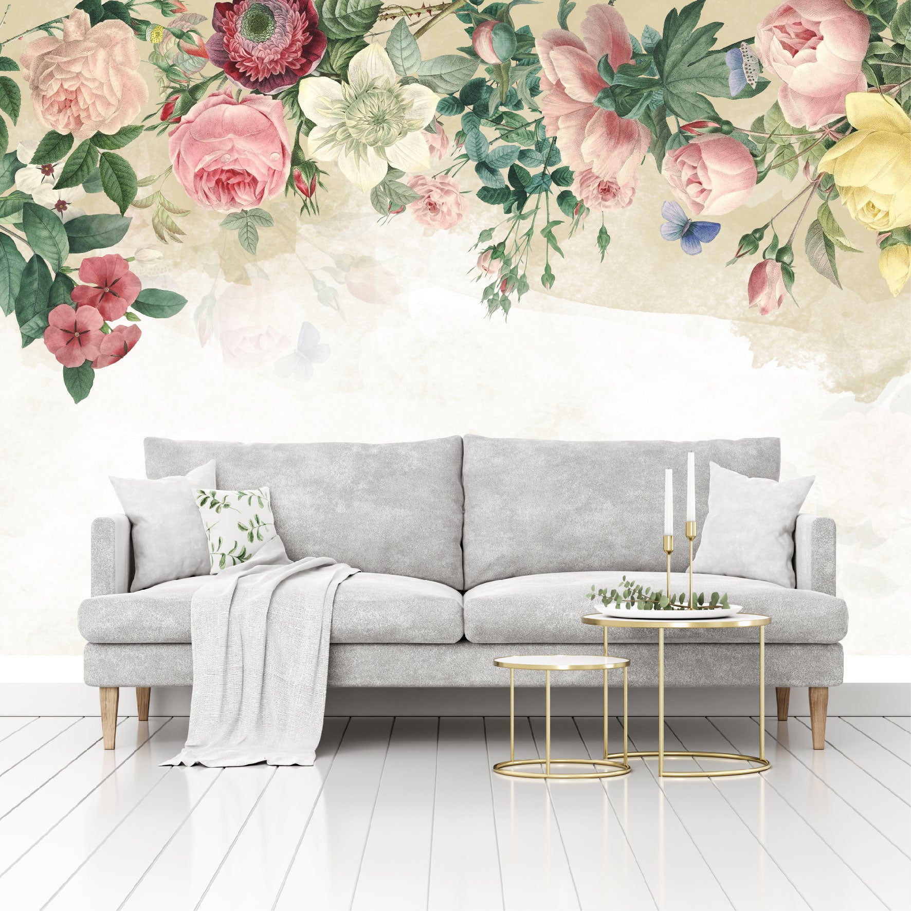 Mural Tropical Enredadera de Rosas - MT221