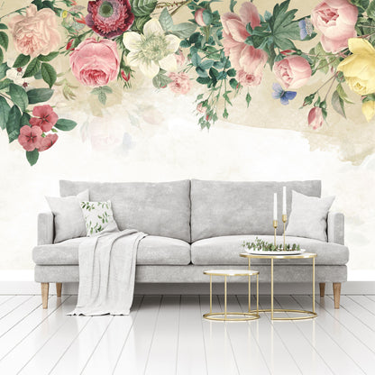 Mural Tropical Enredadera de Rosas - MT221