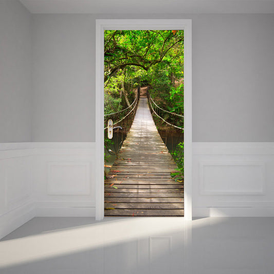 Vinilo Decorativo Para Puertas Camino a la Jungla - VP017