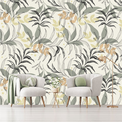 Mural Hojas Tropicales - MT377