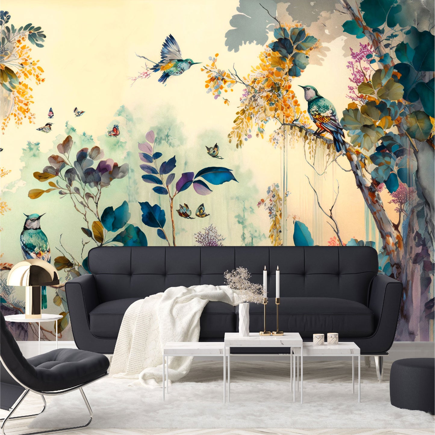 Mural Jardín Tropical Acuarelado - MT326