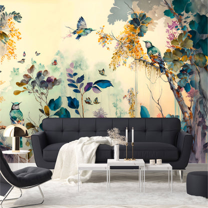 Mural Jardín Tropical Acuarelado - MT326