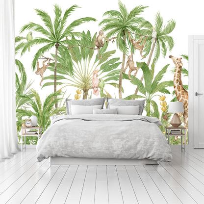 Mural Jungla Tropical con Animales - MT485
