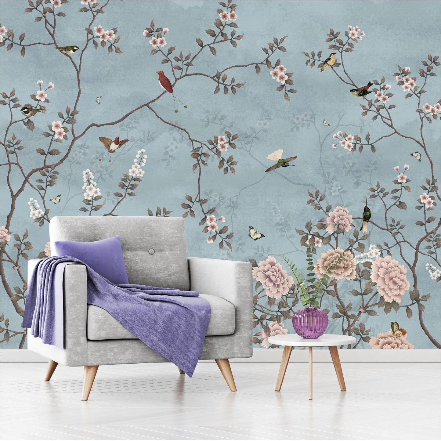 Mural Tropical Campestre Floral - MT308