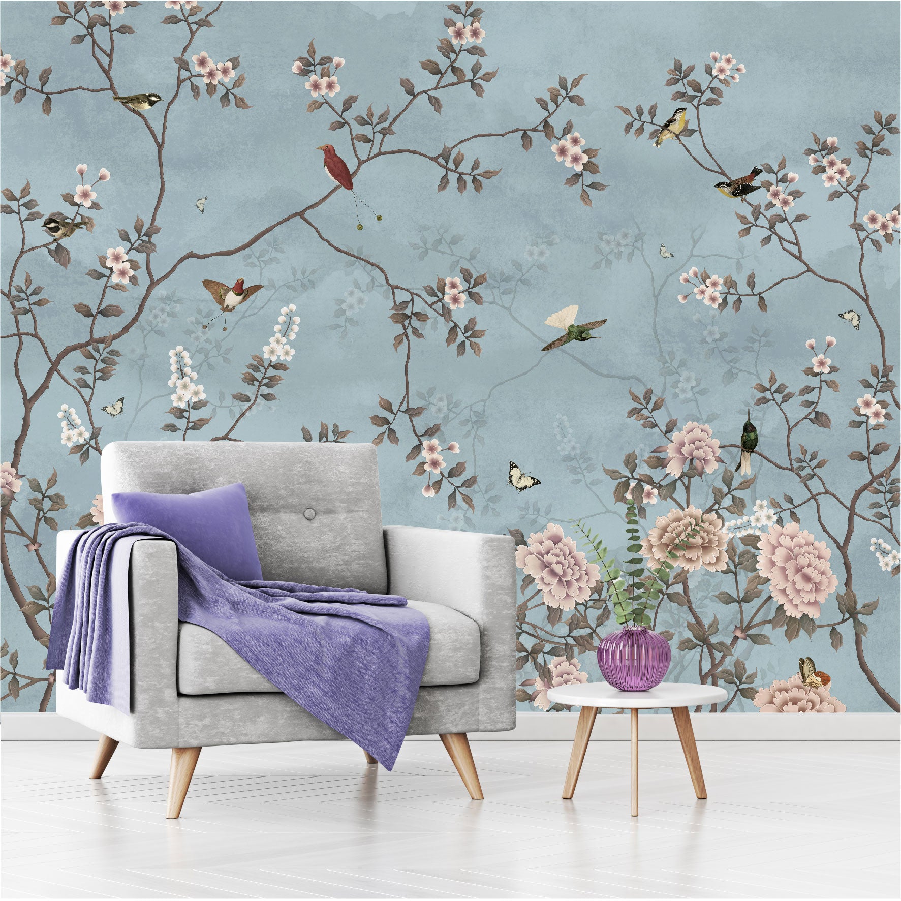 Mural Tropical Campestre Floral - MT308