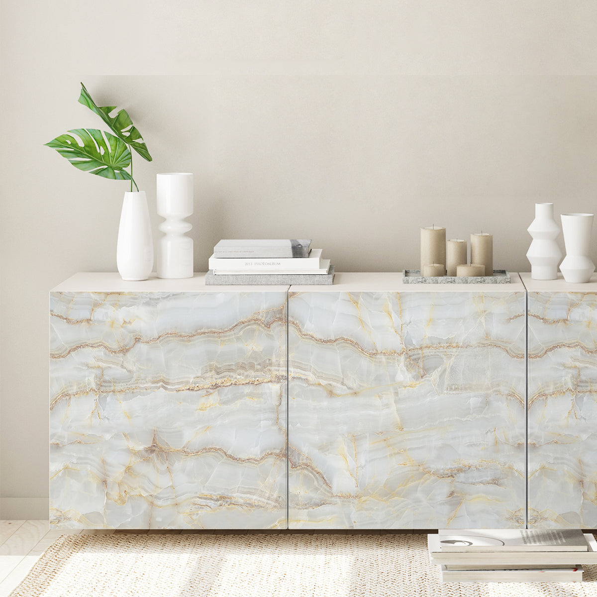 Vinilo Autoadhesivo Simil Marmol - 100x100cm - MM3318