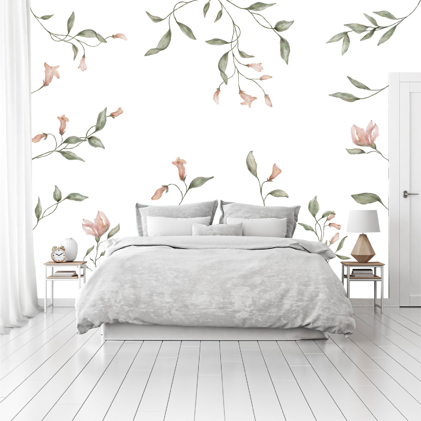Mural Flores Acuareladas  - MT442