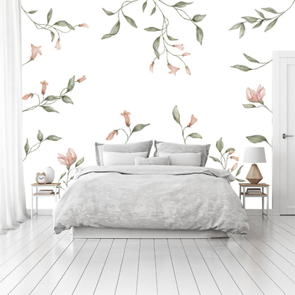 Mural Flores Acuareladas  - MT442
