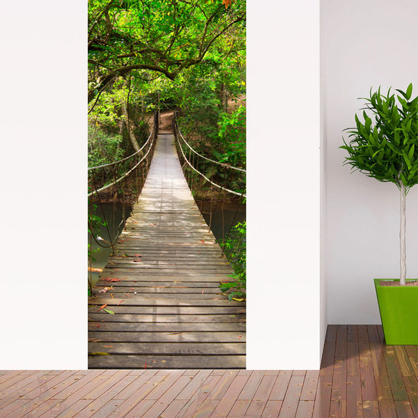 Vinilo Decorativo Para Puertas Camino a la Jungla - VP017