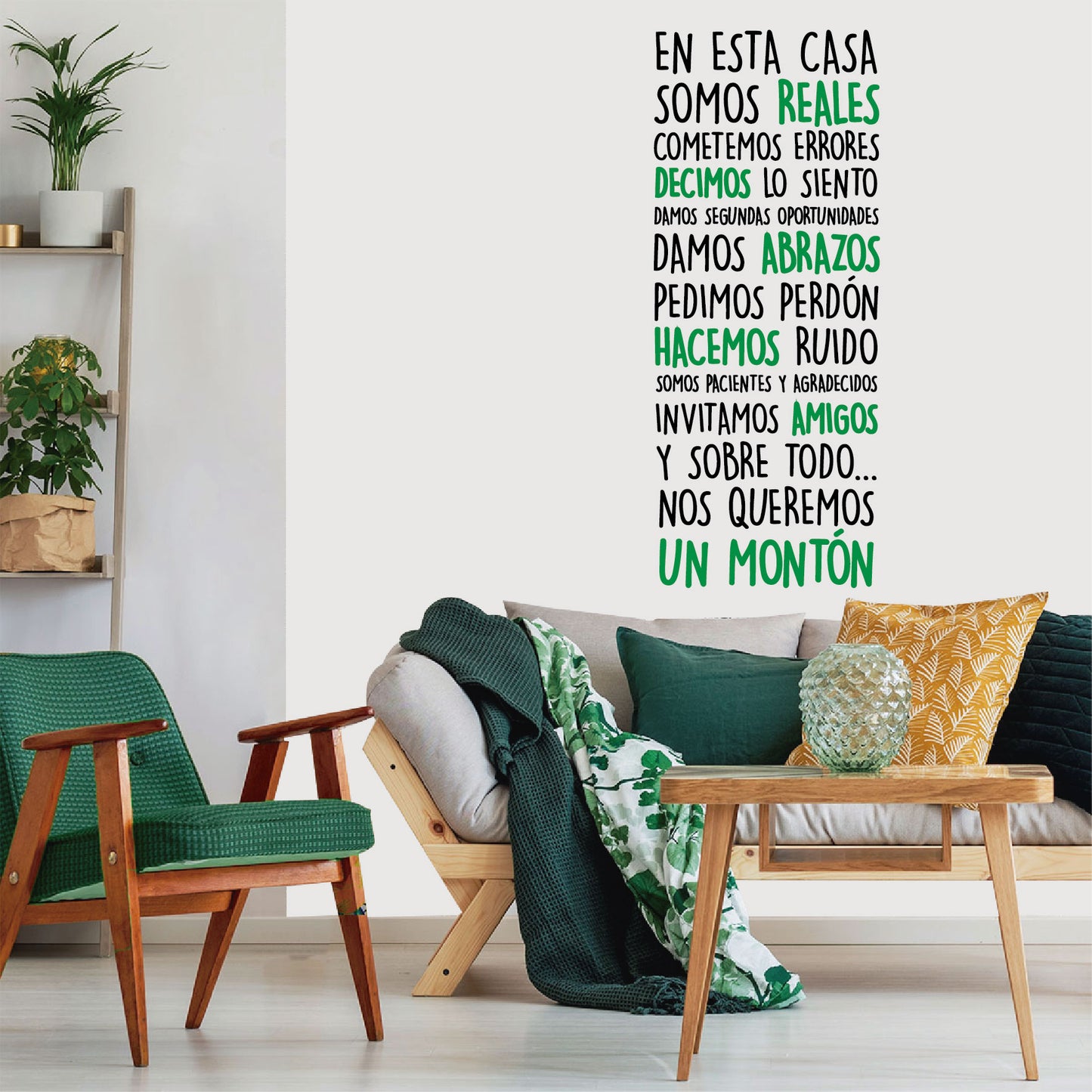 Vinilo Decorativo Frase - En esta casa.. - VDC025