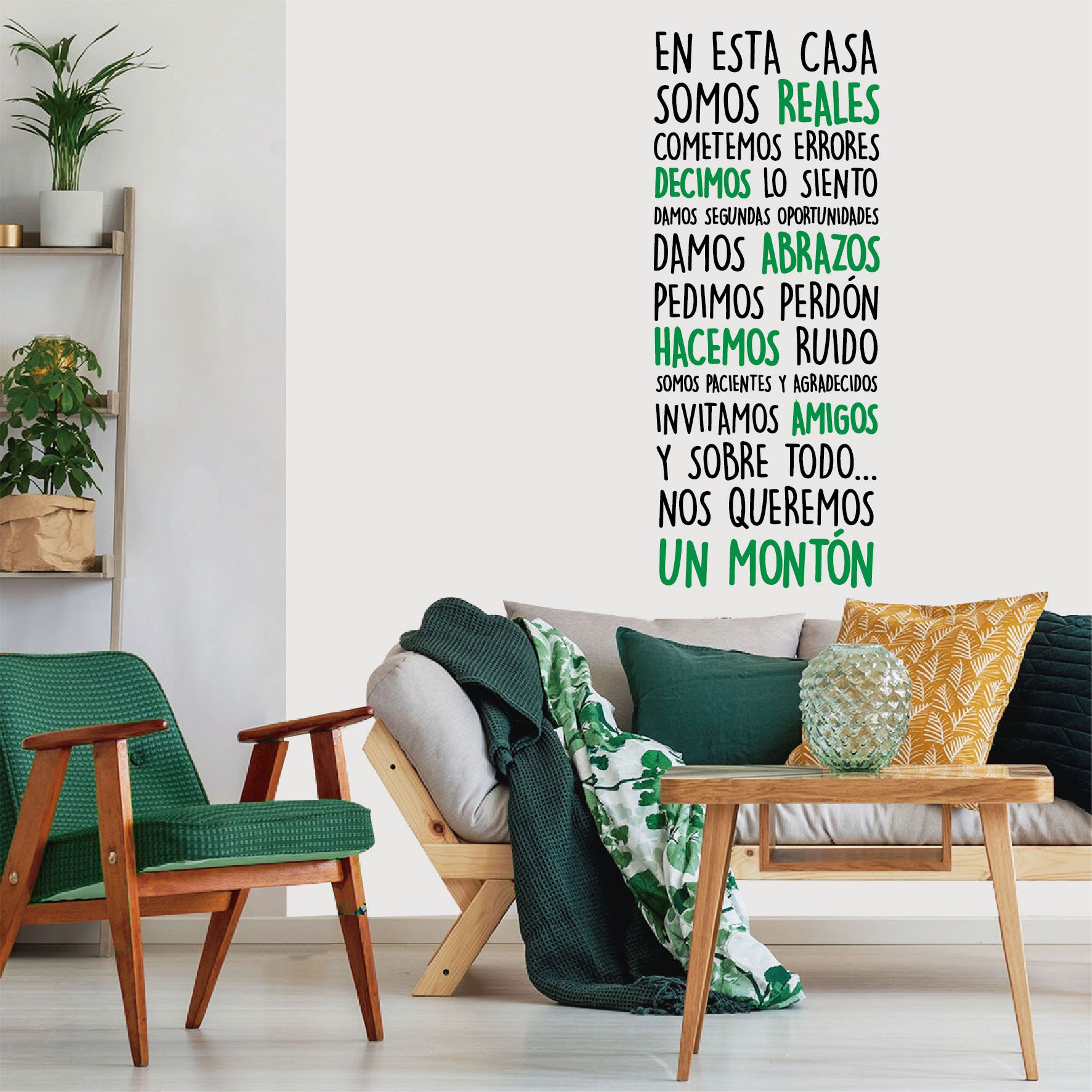 Vinilo Decorativo Frase - En esta casa.. - VDC025