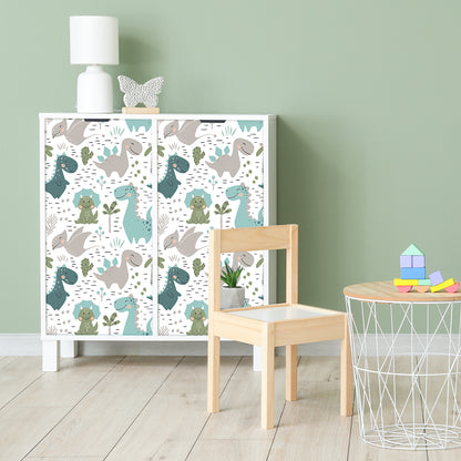 Vinilo para Muebles Dinosaurios Familiares - MI133