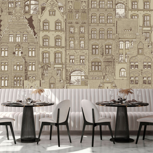 Mural Amsterdam Beige - Modelo VCORP 001