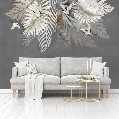 Mural Hojas de Palma con Aves - MT233
