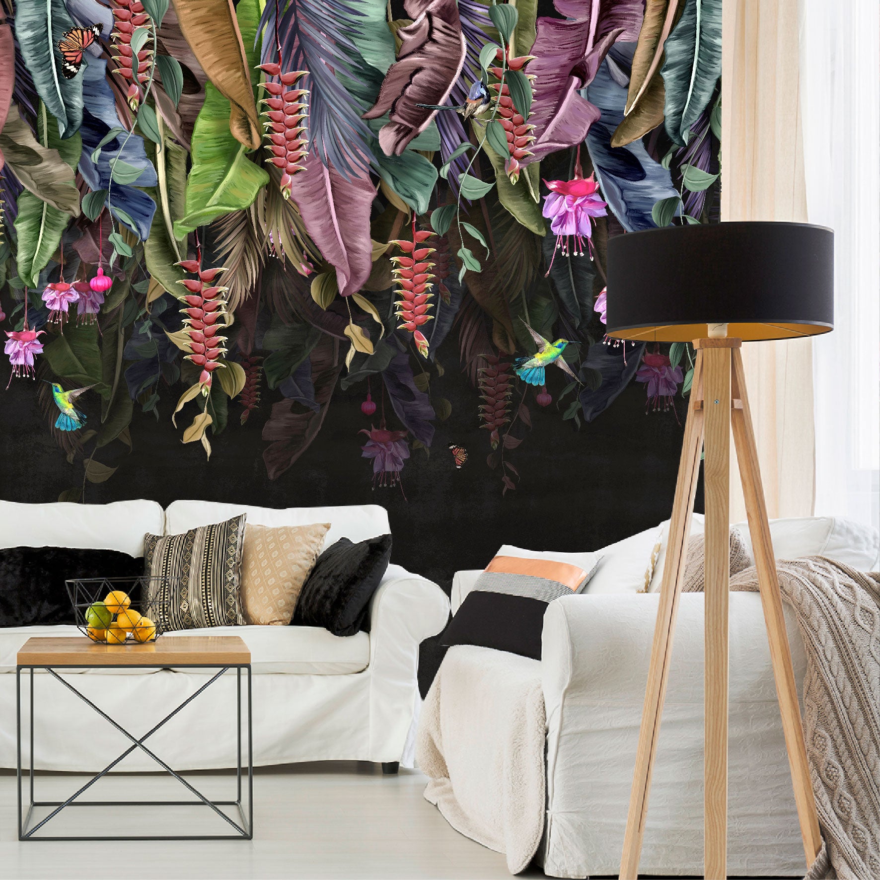 Mural Lluvia de flores tropicales - MT491